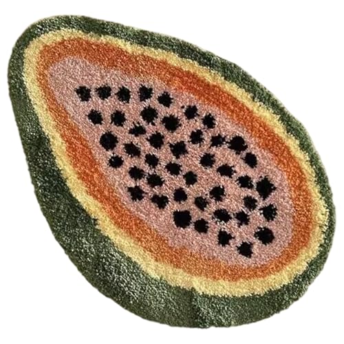 JZLEJC Obstbadmatte, 20x31.5 Avocado-Form weiche absorbierende Nicht rutschfeste Waschanlage für das Sommerbad von JZLEJC