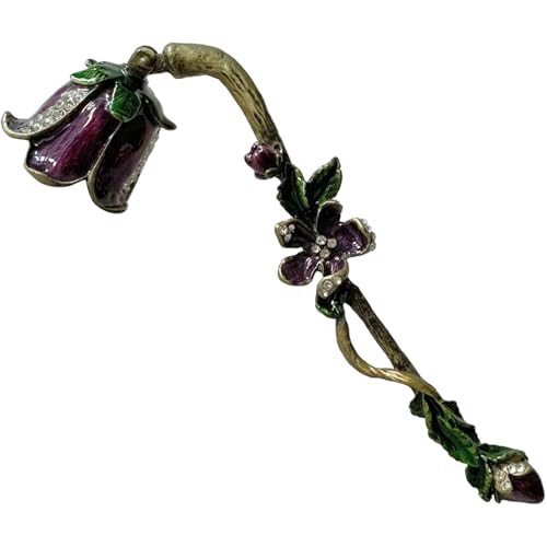 JZLEJC Vintage Blumenform Metallkerzen -Docht -Trimmer Snuffer mit langem Griff Strass für Hanukka Weihnachten Valentinstag JZLEJC Vintage Blumenform Metallkerzen -Docht -Trimmer Snuffer mit langem Griff Strass für Hanukka Weihnachten Valentinstag von JZLEJC