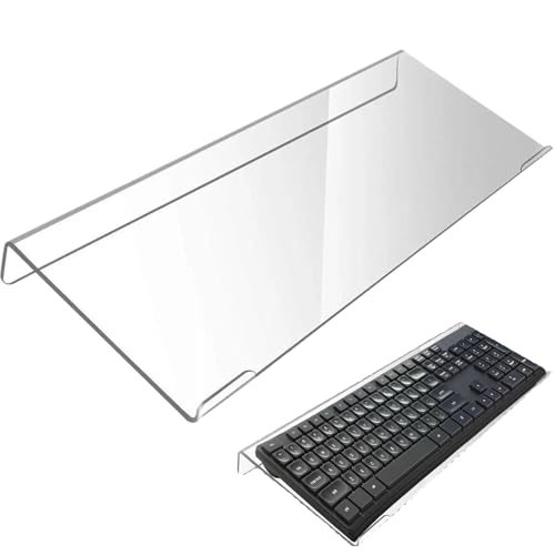 Tastaturständer für Desktop ergonomisch geneigte Acryl 16.9x5.7x1.2 Stabile Computerhandgelenksrückspannungs -Eliminierung von JZLEJC