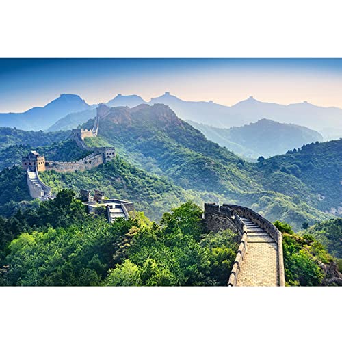 Gemälde der Großen Mauer Chinesisch Leinwandbild XXL-Landschaftsbilder kunstdruck Panorama Gemälde Druck auf Leinwand-Natur Poster-Leinwand WandKunst Bilder Malerei 80x120cm(32x47in) rahmenlos von JZSDGB