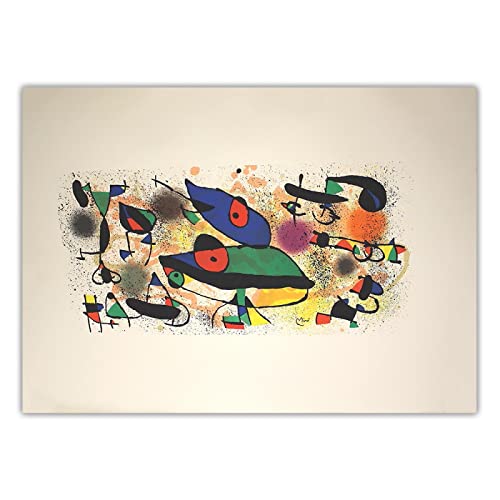 JZSDGB Joan Miro Poster und Drucke-Abstrakte Joan Miro Leinwandbilder-Berühmte Joan Miro Gemälde druck auf Leinwand Kunstdruck-Wandkunst Bilder Malerei(Skulpturen II) 50x70cm(20x28in) rahmenlos von JZSDGB