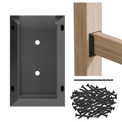 JZVXX 60 Deckgeländer-Halterungsverbinder für 2 x 4 Geländer, Holzpfosten mit Holzschrauben (60) von JZVXX