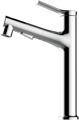 Badezimmermischer tippen Sie mit Auszug Sprühgerät, einziehbarer 3 -Mode -Untercounter -Becken -Wasserhahn für Waschbecken Becken Haken Duschstange -chrome von JZWCHQ