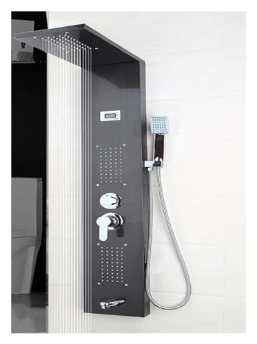 JZWCHQ Duschsäule mit Massagedüsen, massives Messing, Badezimmer-Regenduschkopf mit Handsprüher Wasserhahn, Duschpaneel, Armaturen, Dusche von JZWCHQ
