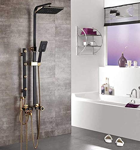 JZWCHQ Duschsystem Schwarz Duschsystem Höhenverstellbar Massagestrahl Duscharmatur Messing Regenduschkopf Bidet Sprühkopf Badezimmer Wasserhahn JZWCHQ Duschsystem Schwarz Duschsystem Höhenverstellbar Massagestrahl Duscharmatur Messing Regenduschkopf Bidet Sprühkopf Badezimmer Wasserhahn von JZWCHQ