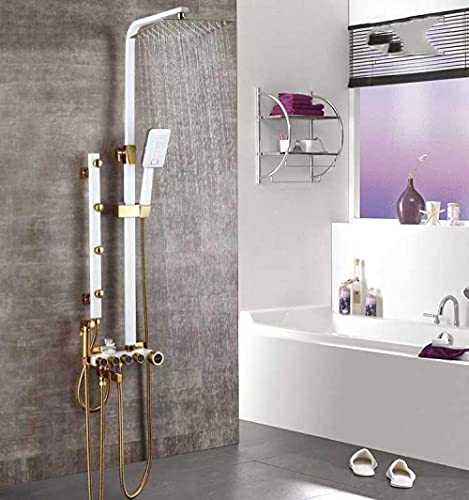 JZWCHQ Duschsystem Schwarz Duschsystem Höhenverstellbar Massagestrahl Duscharmatur Messing Regenduschkopf Bidet Sprühkopf Badezimmer Wasserhahn JZWCHQ Duschsystem Schwarz Duschsystem Höhenverstellbar Massagestrahl Duscharmatur Messing Regenduschkopf Bidet Sprühkopf Badezimmer Wasserhahn von JZWCHQ