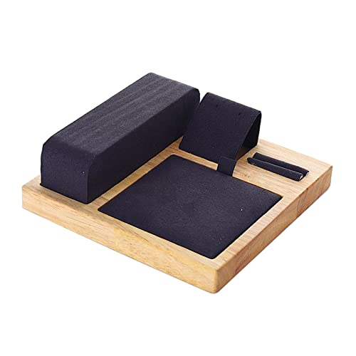 JZWCHQ Eleganter Bambus-Schmuck-Organizer für Halsketten und Ohrringe, dunkelgrauer Schmuck JZWCHQ Eleganter Bambus-Schmuck-Organizer für Halsketten und Ohrringe, dunkelgrauer Schmuck von JZWCHQ