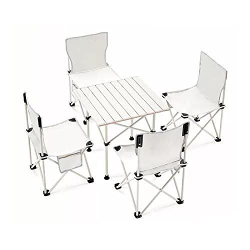 JZWCHQ Faltbarer Terrasse Essset, Bistro -Tisch und Airs -Set, tragbare Faltbare Camping -Picknicktisch, Klapptisch im Freien und Airs von JZWCHQ