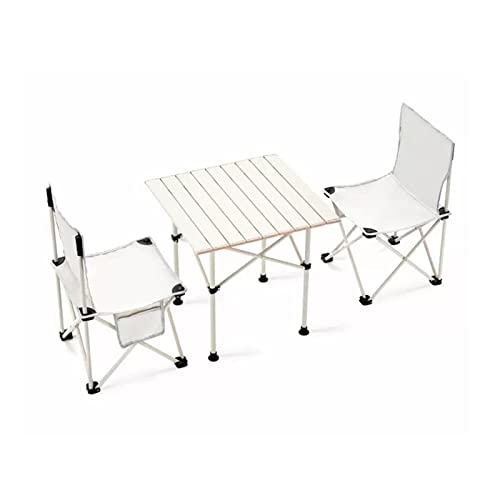 JZWCHQ Faltbarer Terrasse Essset, Bistro -Tisch und Airs -Set, tragbare Faltbare Camping -Picknicktisch, Klapptisch im Freien und Airs von JZWCHQ