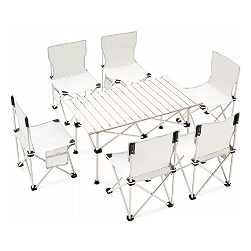 JZWCHQ Faltbarer Terrasse Essset, Bistro -Tisch und Airs -Set, tragbare Faltbare Camping -Picknicktisch, Klapptisch im Freien und Airs von JZWCHQ
