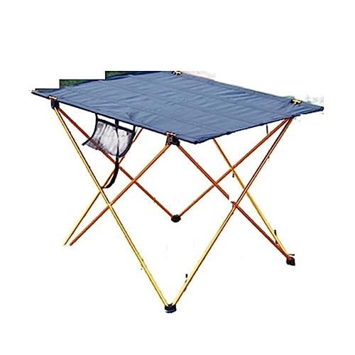 JZWCHQ Klappertisch Aluminiumlegierung Ultra Leichter Klapptisch tragbares faltbares Tisch Camping Outdoor -Pelz -Computerbetttische Picknick (Farbe: Orange) von JZWCHQ