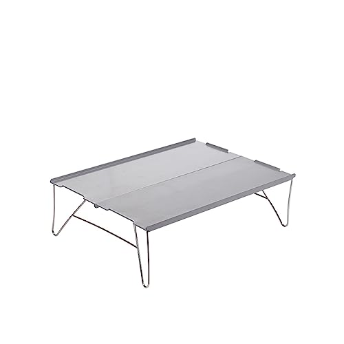 JZWCHQ Klappertisch im Freien Camping Bea Reisegrill Aluminiumlegierung einfach saubere Klapptisch Home Mini Tragbares Wanderrestaurant (Farbe: Schwarz) von JZWCHQ