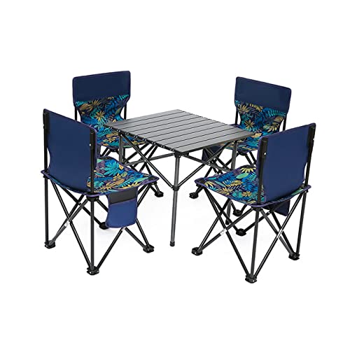 JZWCHQ Klappkampingtisch & Airs Set, Outdoor -Bistro -Tisch und Airs, Gartentisch -Set, tragbare Faltbare Camping -Picknicktisch und Airs von JZWCHQ