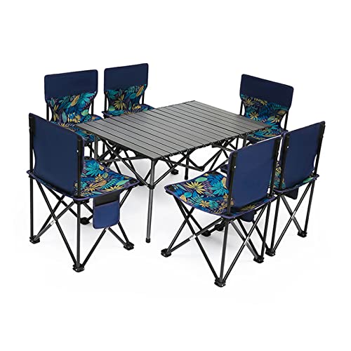 JZWCHQ Klappkampingtisch & Airs Set, Outdoor -Bistro -Tisch und Airs, Gartentisch -Set, tragbare Faltbare Camping -Picknicktisch und Airs von JZWCHQ