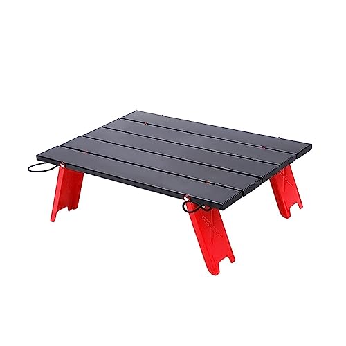 JZWCHQ Klapptisch Falttisch Ultra leichte Klappbettkampagnen Camping Mini Tragbarer Klapptisch für Picknick -Grill -Touren im Freien (Farbe: Schwarz) von JZWCHQ
