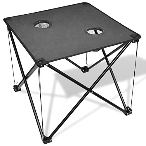 JZWCHQ Klapptisch tragbarer Aluminium -Picknicktisch, Hochleistungsklapptisch mit Traghandel für Innenstudien Schreiben von BBQ -Party -Gebrauch, Faltbarer Campingtisch Grau von JZWCHQ