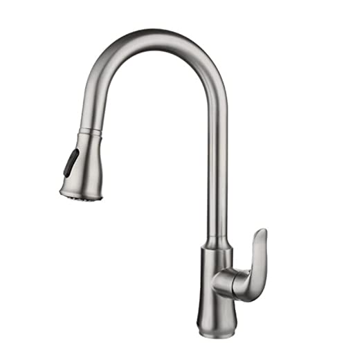 JZWCHQ Küchenarmaturen mit herausziehbarem Sprühkopf für Küchenspüle, Edelstahl, gebürstet, schwenkbar, multifunktional, Küchenarmatur JZWCHQ Küchenarmaturen mit herausziehbarem Sprühkopf für Küchenspüle, Edelstahl, gebürstet, schwenkbar, multifunktional, Küchenarmatur von JZWCHQ