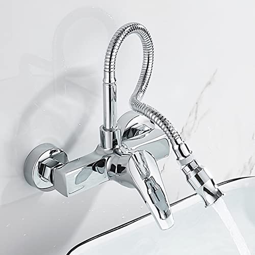JZWCHQ Küchenarmaturen zur Wandmontage, Messing, Warm- und Kaltwasser-Spültischarmatur, Chrom-B JZWCHQ Küchenarmaturen zur Wandmontage, Messing, Warm- und Kaltwasser-Spültischarmatur, Chrom-B von JZWCHQ