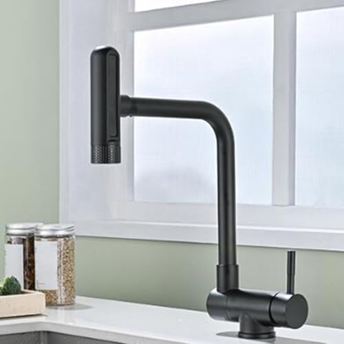 JZWCHQ Küchenspüle, faltbar, unter dem Fenster, drehbar, 6 Modi, Warm- und Kaltwasser-Küchenarmatur, Edelstahl, Grau JZWCHQ Küchenspüle, faltbar, unter dem Fenster, drehbar, 6 Modi, Warm- und Kaltwasser-Küchenarmatur, Edelstahl, Grau von JZWCHQ