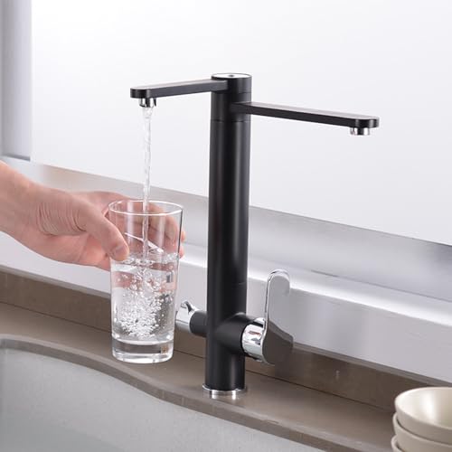 JZWCHQ Küchenspüle Wasserhähne 3 Wege Schwenk 2 Griffe Messing Küchenarmatur Waschbecken Wasserhahnschwarz JZWCHQ Küchenspüle Wasserhähne 3 Wege Schwenk 2 Griffe Messing Küchenarmatur Waschbecken Wasserhahnschwarz von JZWCHQ