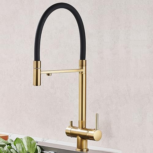 JZWCHQ Küchenspüle Wasserhähne 3 Wege Schwenk 3 in 1 Messing 2 Griffe 3 Wege Wasserhahnschwarz JZWCHQ Küchenspüle Wasserhähne 3 Wege Schwenk 3 in 1 Messing 2 Griffe 3 Wege Wasserhahnschwarz von JZWCHQ