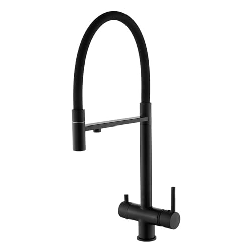 JZWCHQ Küchenspüle Wasserhähne 3 Wege Schwenk 3 in 1 Messing 2 Griffe 3 Wege Wasserhahnschwarz JZWCHQ Küchenspüle Wasserhähne 3 Wege Schwenk 3 in 1 Messing 2 Griffe 3 Wege Wasserhahnschwarz von JZWCHQ