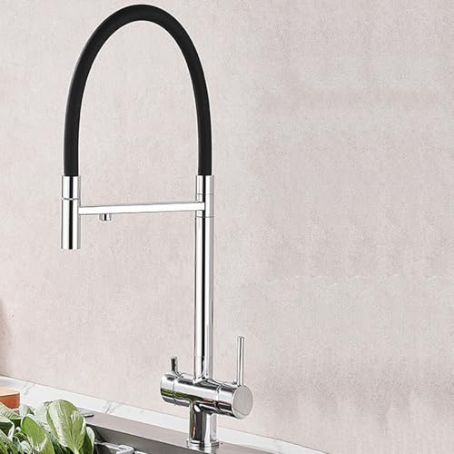 JZWCHQ Küchenspüle Wasserhähne 3 Wege Schwenk 3 in 1 Messing 2 Griffe 3 Wege Wasserhahnschwarz JZWCHQ Küchenspüle Wasserhähne 3 Wege Schwenk 3 in 1 Messing 2 Griffe 3 Wege Wasserhahnschwarz von JZWCHQ