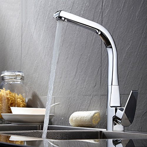 JZWCHQ Moderner Küchenmischer aus Kupfer, Küchenspüle, verchromt, Heißwasserhahn JZWCHQ Moderner Küchenmischer aus Kupfer, Küchenspüle, verchromt, Heißwasserhahn von JZWCHQ