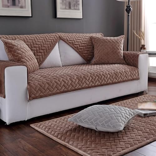 JZWCHQ Nicht leicht zu rutsches Sofa -Decktuch -Wintersofa Kissen plüschfarben ist Nicht einfach zu verblassen und zu verdicken (90 * 120) von JZWCHQ