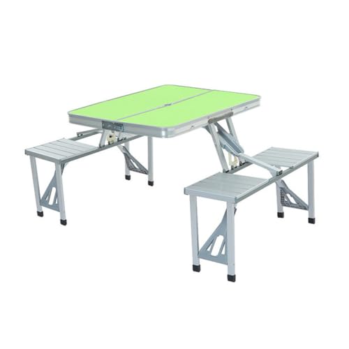 JZWCHQ Outdoor Camping -Klapptisch und Air One Tisch Vier Luft Aluminiumlegierung angeschlossen einfacher tragbarer Faltpicknicktisch, blau von JZWCHQ