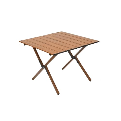 JZWCHQ Outdoor Camping Tisch Klapptisch Holzkörnern Kohlenstoffstahl -Ei Rollen tragbarer Bea Tisch Air Tourist Tafel Camping, 8 m von JZWCHQ