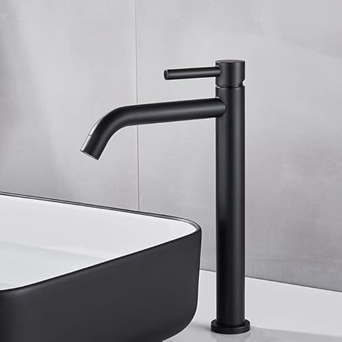 JZWCHQ Quyanre Black Chrom Tall Basin Waschbecken Wasserhahn Schlanker Badezimmer Waschbecken Wassermischer Heißhaut Kaltwasser Basin Crane Tap Badezimmer Tipp (Farbe: D, Größe: Wie das Bild zeigt) JZWCHQ Quyanre Black Chrom Tall Basin Waschbecken Wasserhahn Schlanker Badezimmer Waschbecken Wassermischer Heißhaut Kaltwasser Basin Crane Tap Badezimmer Tipp (Farbe: D, Größe: Wie das Bild zeigt) von JZWCHQ