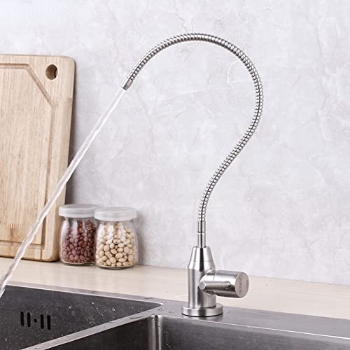 JZWCHQ Schwarz flexibler Klappküchenarmatur mit reinem Trinkwasserfilter Hochbogen -Leitungswasserfilter für Küchenspüle von JZWCHQ
