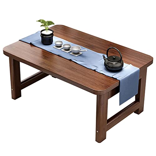 JZWCHQ Tragbarer Klapptisch für kleine Räume Multi -funktionaler Mini -Tisch für Balkonbett oder Wohnzimmer ideal für das Lernen und die Spielzeit von Kindern (braun 60 * 40 * 25 cm) von JZWCHQ