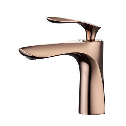 JZWCHQ Waschbeckenarmatur in Roségold, für heiße und kalte Deckmontage, WC, Kran, Wasserhahn, Schwarz von JZWCHQ