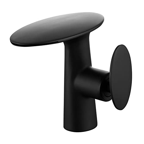 JZWCHQ Weiße Messingbecken Wasserhähnen Badezimmer Wasserfall Handle Einer Wasserhahn kalt und heißes Wassergefäß -Waschbeckenmixer Tap Crane (Farbe: Argento, Größe: Wie das Bild zeigt) Schönheit von JZWCHQ