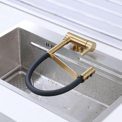 Küchenspüle Wasserhahn Klappern im Fenster Universal Tube Messing 2 Modi Küchenmixer Wasserhahn Klappernte Gold Schönheit kommt Küchenspüle Wasserhahn Klappern im Fenster Universal Tube Messing 2 Modi Küchenmixer Wasserhahn Klappernte Gold Schönheit kommt von JZWCHQ