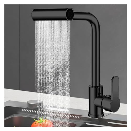 Wasserhahn, Küchenarmatur gebürstet Nickel Wasserfall Touch Einer Loch Griff Edelstahl Küche Spüle Wasserhähne, kommerzielle moderne Wasserhähne Schönheit kommt von JZWCHQ