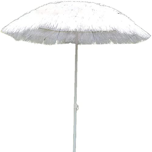 JZWJH Hawaiianischer Weißer Simulierter Strohschirm 2m Sonnenschirm Im Freien, Kippbar Und Höhenverstellbar, Für Pool, Terrasse, Garten, Marktsonnenschirm JZWJH Hawaiianischer Weißer Simulierter Strohschirm 2m Sonnenschirm Im Freien, Kippbar Und Höhenverstellbar, Für Pool, Terrasse, Garten, Marktsonnenschirm von JZWJH