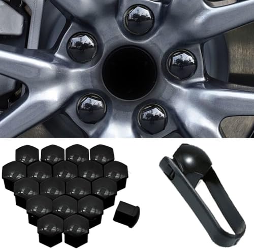 JZWJNFYY 20 Stück Auto radschraubenkappen, für Nissan X-Trail(5seats) 2017 2018 2019 2020 2021 2022 2023 2024 Auto Rad Mutter Nabenschraube Schutz Diebstahlschutz-Abdeckkappe,mit Entfernung Werkzeug von JZWJNFYY