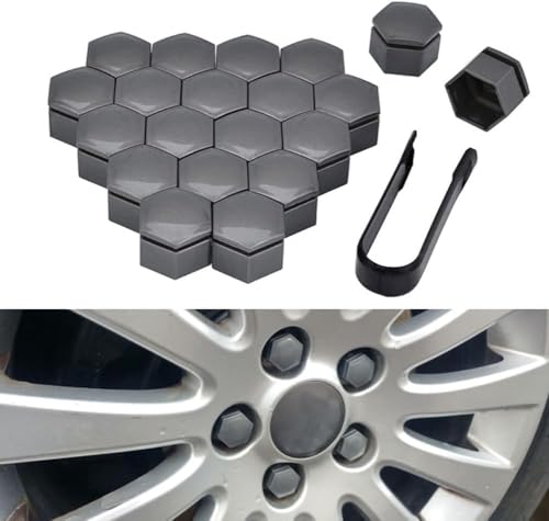 JZWJNFYY 20 Stück Auto radschraubenkappen, für Nissan X-Trail(5seats) 2017 2018 2019 2020 2021 2022 2023 2024 Auto Rad Mutter Nabenschraube Schutz Diebstahlschutz-Abdeckkappe,mit Entfernung Werkzeug von JZWJNFYY
