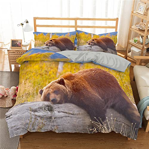 JZZFBW Bettwäsche 135x200cm Gelber BäR Mikrofaser BettwäSche-Sets Mit ReißVerschluss Und 1 Mal 80x80cm Kissenbezug,Bettzeug Geeignet FüR Erwachsene Und Kinder JZZFBW Bettwäsche 135x200cm Gelber BäR Mikrofaser BettwäSche-Sets Mit ReißVerschluss Und 1 Mal 80x80cm Kissenbezug,Bettzeug Geeignet FüR Erwachsene Und Kinder von JZZFBW