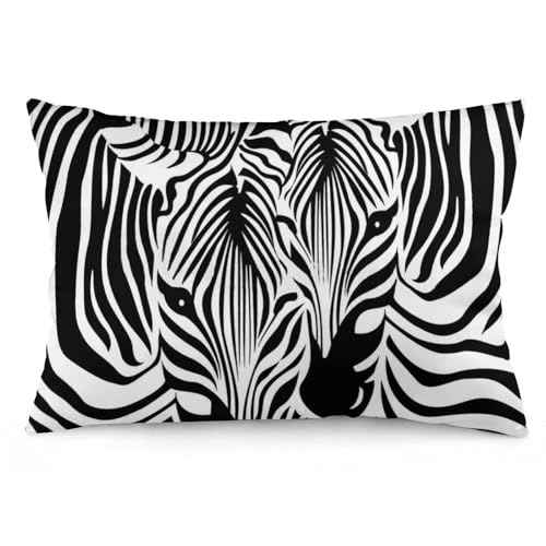 JZemdybill Kissenbezug, abstraktes Tier-Zebra-Kissenbezug, rechteckiger Plüsch-Kissenbezug für Couch, Schlafzimmer JZemdybill Kissenbezug, abstraktes Tier-Zebra-Kissenbezug, rechteckiger Plüsch-Kissenbezug für Couch, Schlafzimmer von JZemdybill