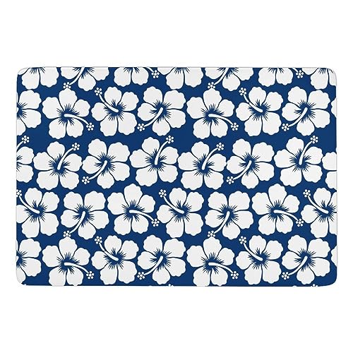 JZemdybill Teppich, Blume, hawaiianischer Stil, weiche Bodenmatte für Wohnzimmer, Schlafzimmer (100 x 150 cm) von JZemdybill