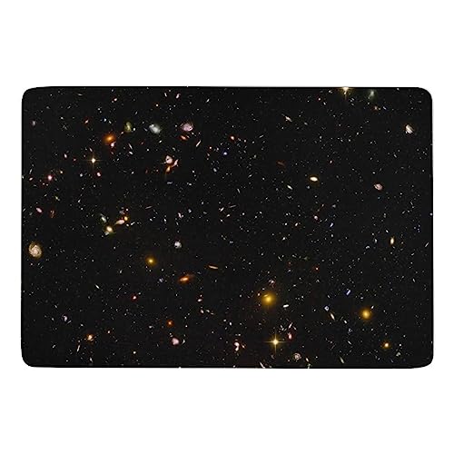 JZemdybill Teppich, Sternenhimmel, schwarzer Glitzer, weiche Bodenmatte für Wohnzimmer, Schlafzimmer (100 x 150 cm) von JZemdybill