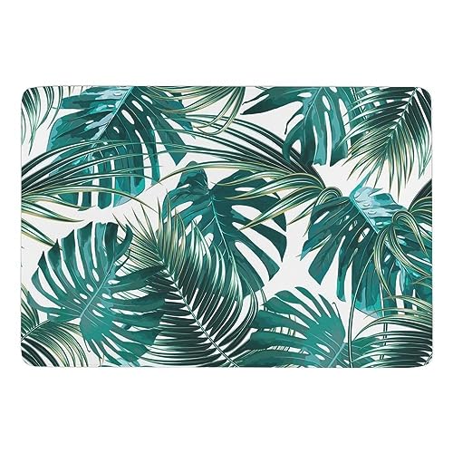 JZemdybill Teppich Palmblatt und Monstera Teppich, weiche Bodenmatte für Wohnzimmer, Schlafzimmer (100 x 150 cm) von JZemdybill