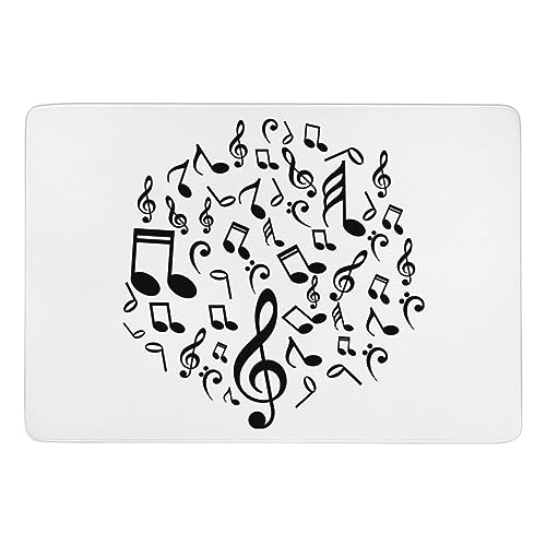 JZemdybill Teppich mit Musiknoten, weiche Bodenmatte für Wohnzimmer, Schlafzimmer (100 x 150 cm) von JZemdybill