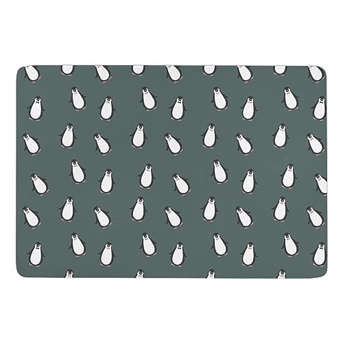 JZemdybill Teppich mit Pinguin-Muster, weiche Bodenmatte für Wohnzimmer, Schlafzimmer (100 x 150 cm) von JZemdybill