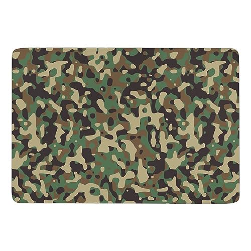 JZemdybill Teppich mit grünem Camouflage-Muster, weiche Bodenmatte für Wohnzimmer, Schlafzimmer (100 x 150 cm) von JZemdybill