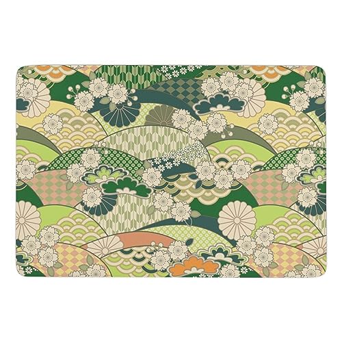 JZemdybill Teppich mit japanischem Muster, weiche Bodenmatte für Wohnzimmer, Schlafzimmer (100 x 150 cm) von JZemdybill